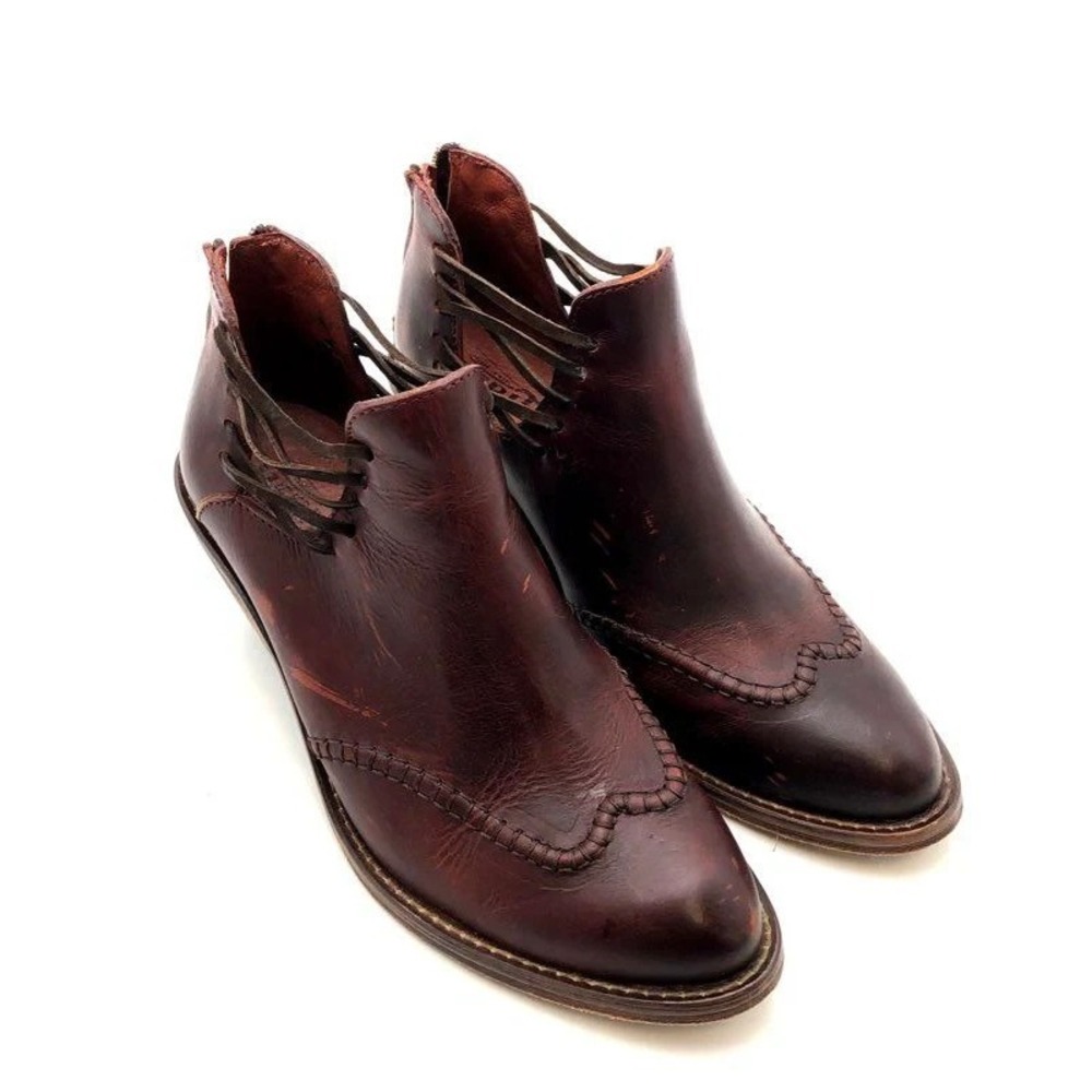 Corral Heritage Women 9 Brown Leather Western Cowboy Boot Round‎ Toe Stitching